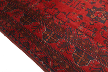 155 x 200 cm | Red Khal Mohammadi Afghan Tribal Hand Knotted Wool Carpet