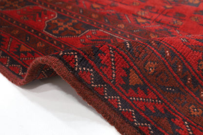 155 x 200 cm | Red Khal Mohammadi Afghan Tribal Hand Knotted Wool Carpet