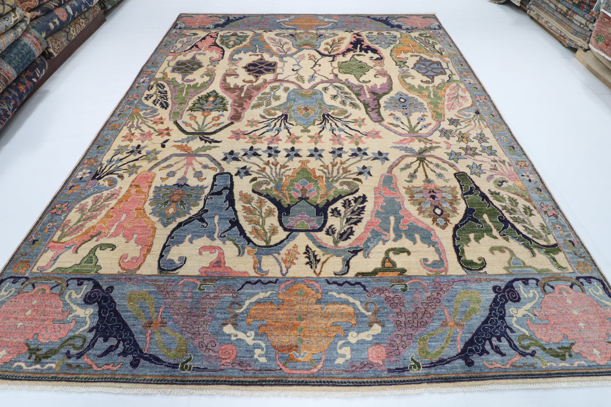 277 x 360 cm | Kowros Design Hand Knotted Wool Afghan Carpet