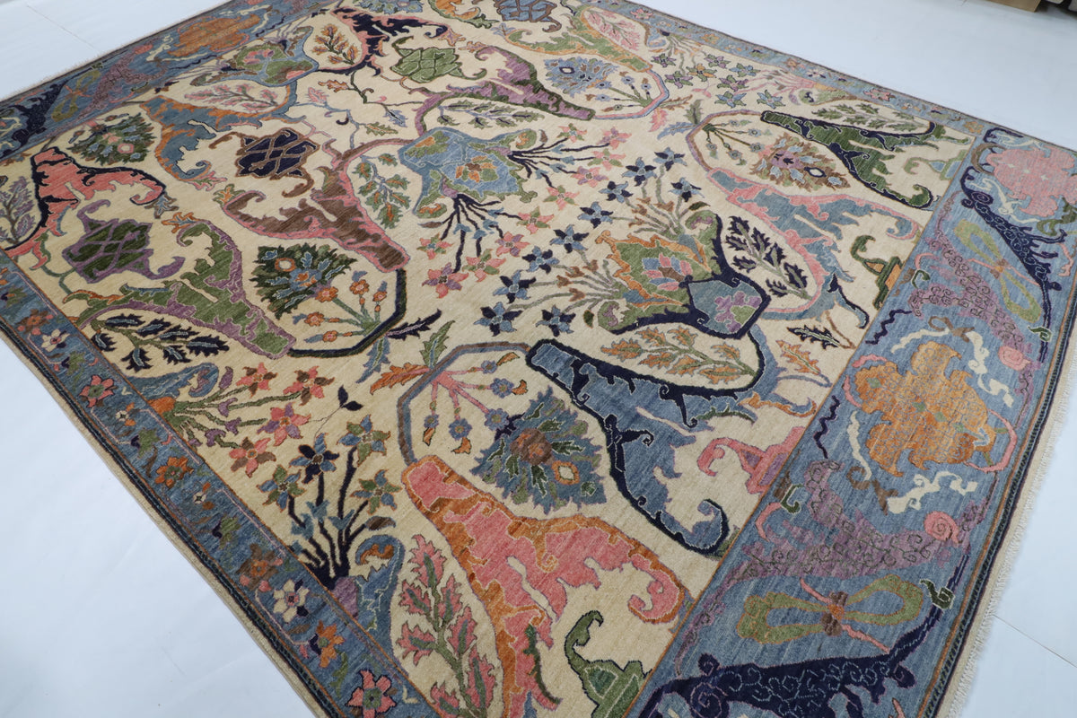 277 x 360 cm | Kowros Design Hand Knotted Wool Afghan Carpet