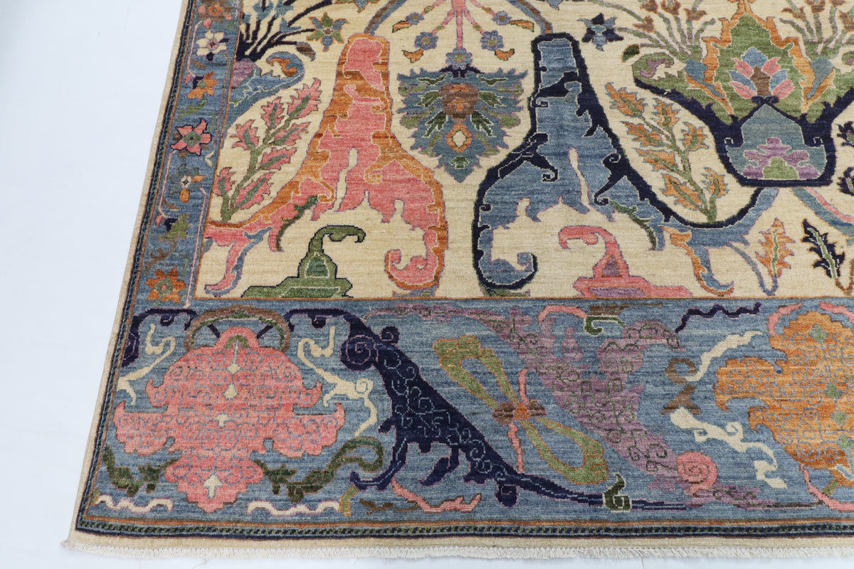277 x 360 cm | Kowros Design Hand Knotted Wool Afghan Carpet