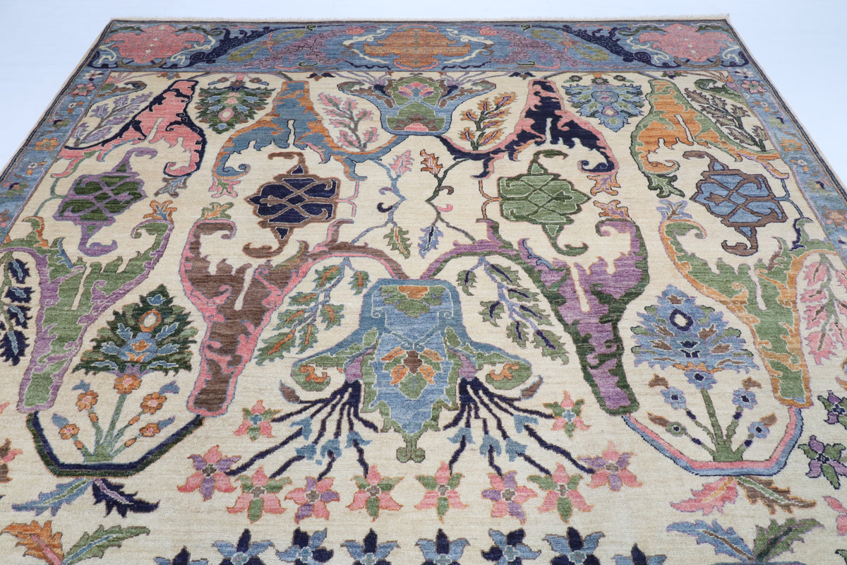 277 x 360 cm | Kowros Design Hand Knotted Wool Afghan Carpet