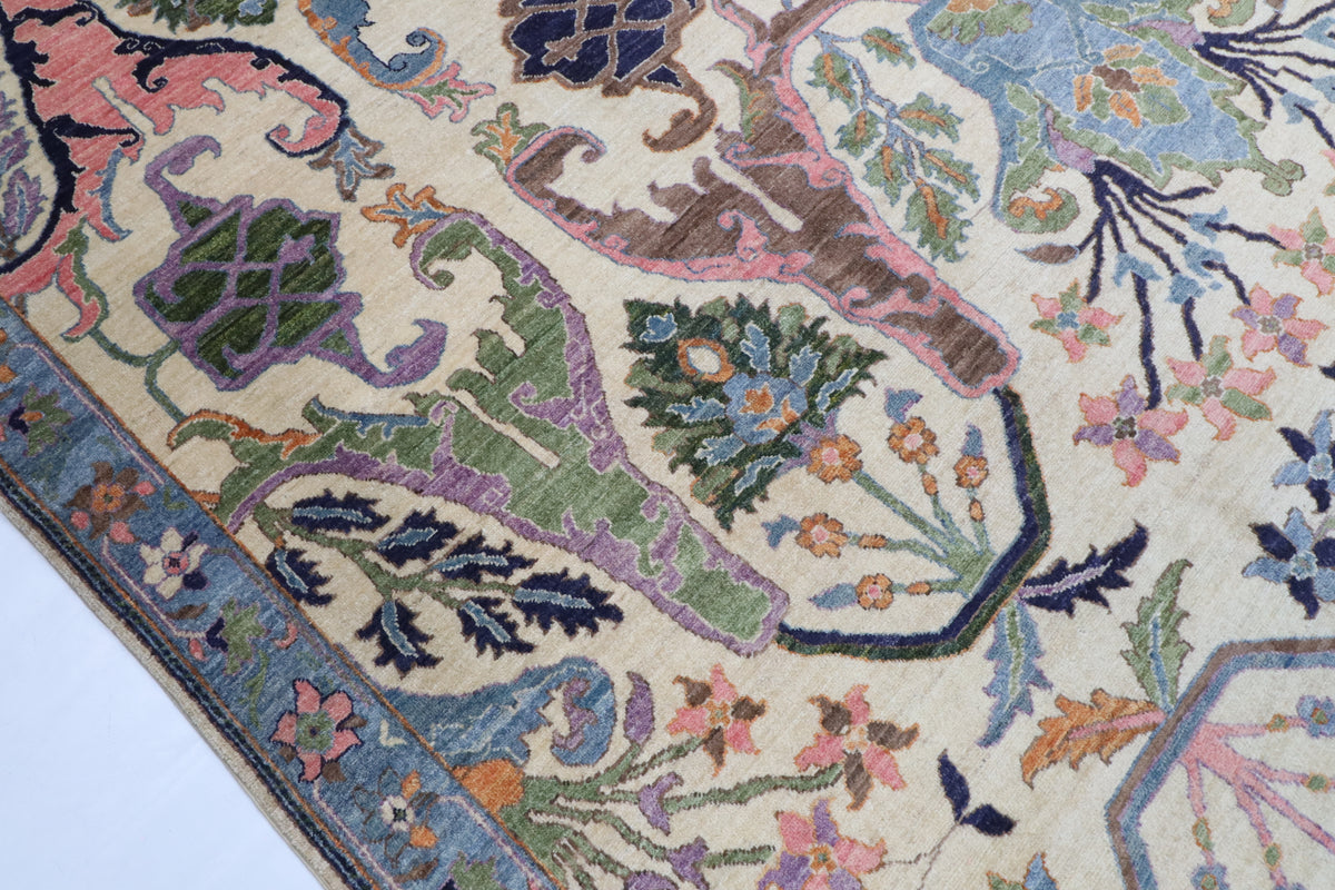 277 x 360 cm | Kowros Design Hand Knotted Wool Afghan Carpet