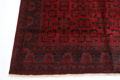 203 x 300 cm | Red Khal Mohammadi Afghan Tribal Hand Knotted Wool Carpet