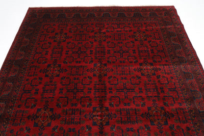 203 x 300 cm | Red Khal Mohammadi Afghan Tribal Hand Knotted Wool Carpet