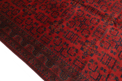 203 x 300 cm | Red Khal Mohammadi Afghan Tribal Hand Knotted Wool Carpet