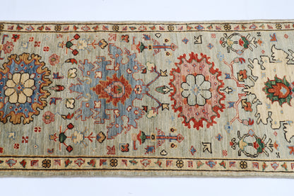 61 x 176 cm | Hallway bidjar Gray Rug Afghan Hand Knotted Veg dye Wool carpet