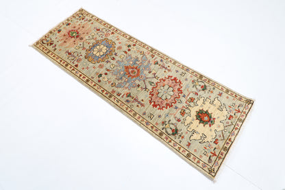 61 x 176 cm | Hallway bidjar Gray Rug Afghan Hand Knotted Veg dye Wool carpet