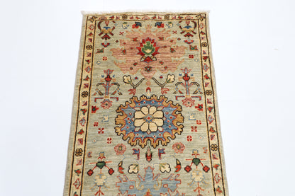 61 x 176 cm | Hallway bidjar Gray Rug Afghan Hand Knotted Veg dye Wool carpet