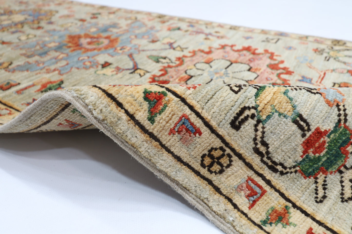 61 x 176 cm | Hallway bidjar Gray Rug Afghan Hand Knotted Veg dye Wool carpet