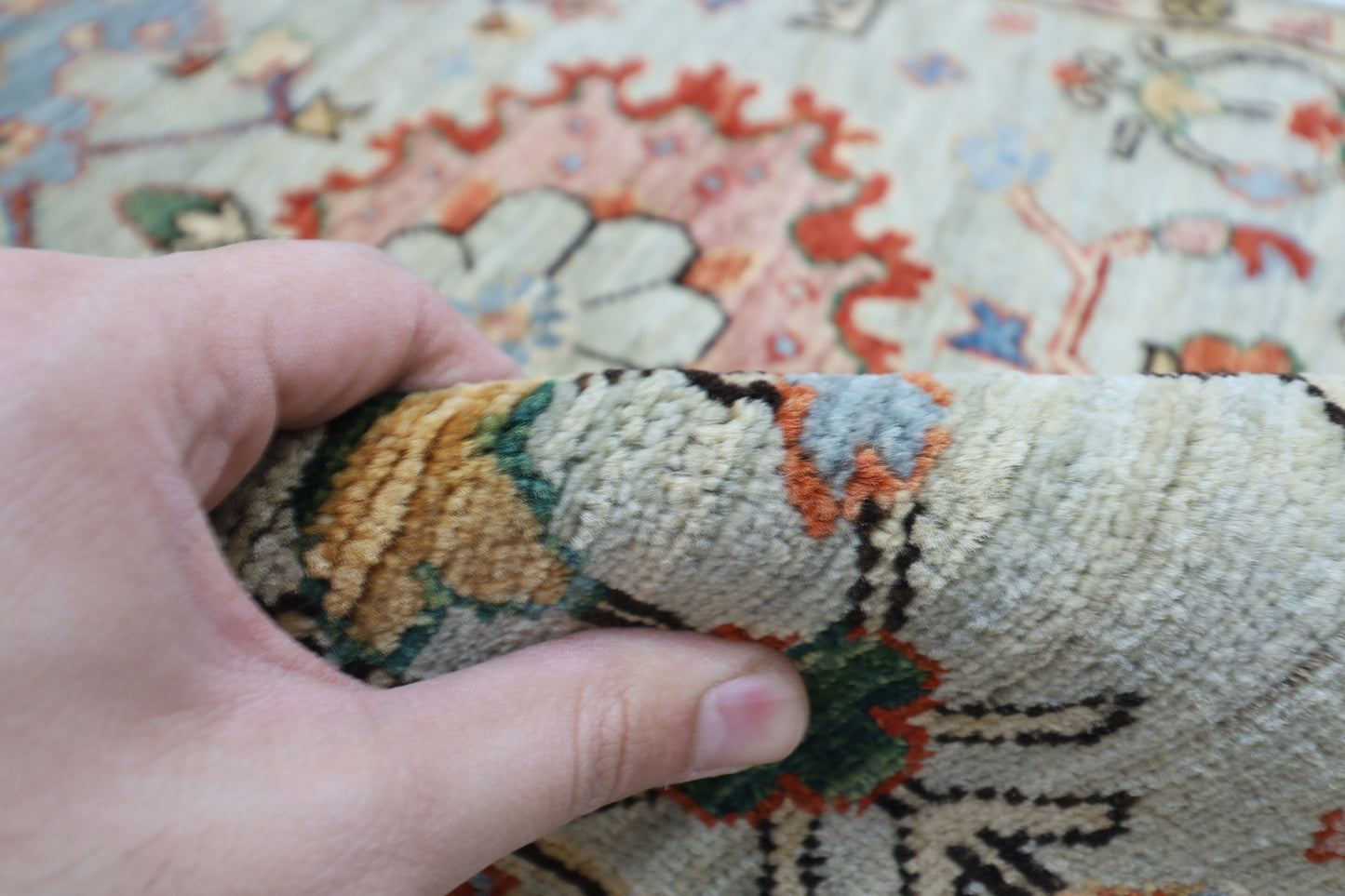 61 x 176 cm | Hallway bidjar Gray Rug Afghan Hand Knotted Veg dye Wool carpet