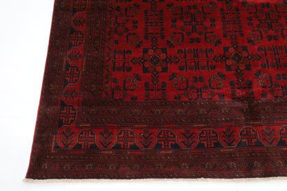203 x 290 cm | Red Khal Mohammadi Afghan Tribal Hand Knotted Wool Carpet