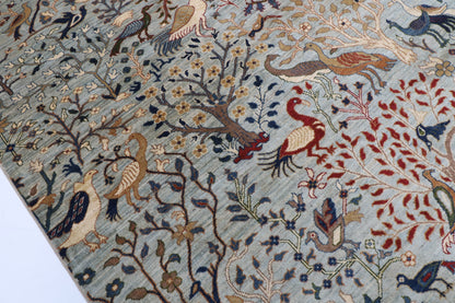 200 x 300 cm | Birds Design Hand Knotted Wool Afghan Carpet