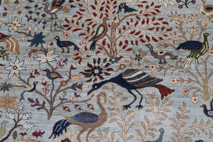 200 x 300 cm | Birds Design Hand Knotted Wool Afghan Carpet