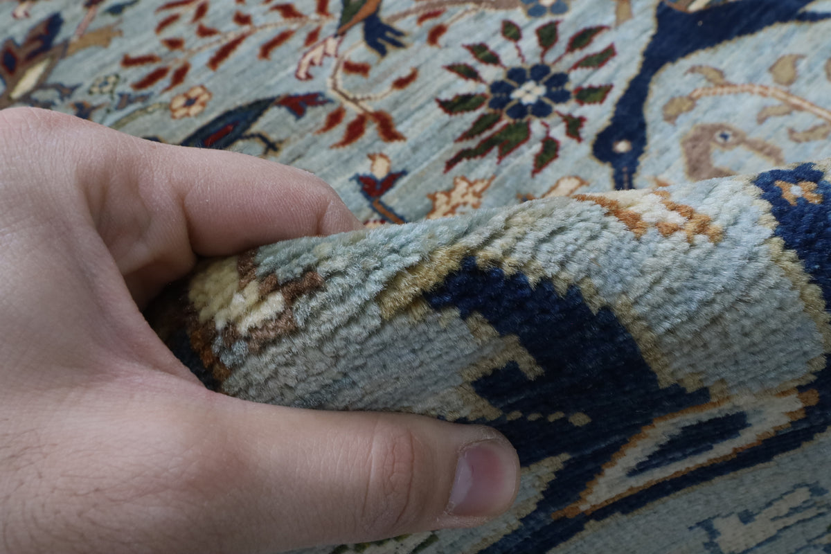 200 x 300 cm | Birds Design Hand Knotted Wool Afghan Carpet