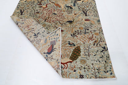 200 x 300 cm | Birds Design Hand Knotted Wool Afghan Carpet