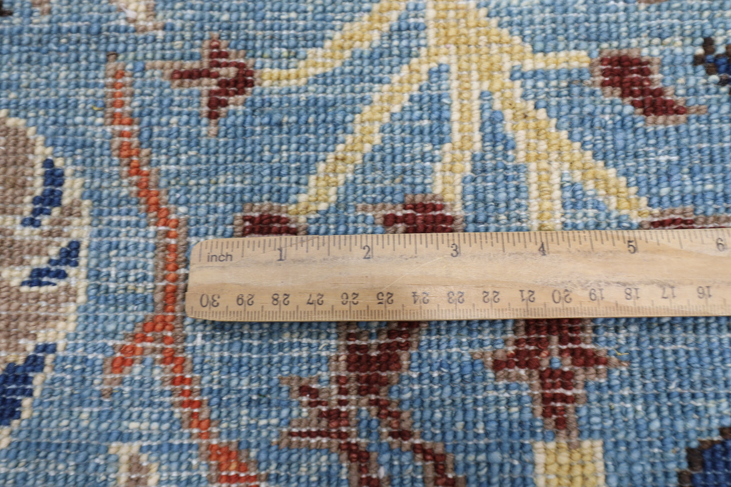 78 x 304 cm | Hallway birds Blue Rug Afghan Hand Knotted Veg dye Wool carpet