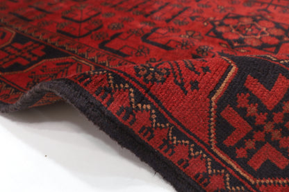 127 x 193 cm | Red Khal Mohammadi Afghan Tribal Hand Knotted Wool Carpet