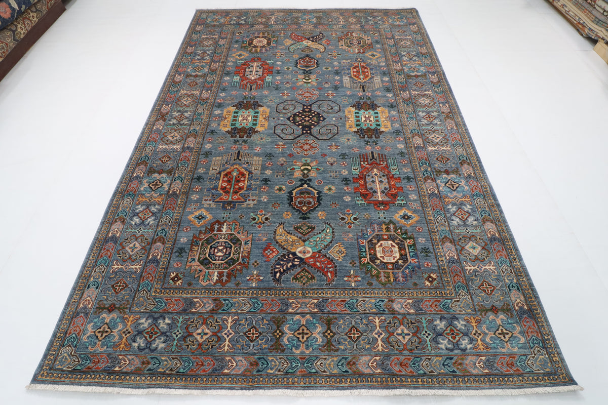 200 x 297 cm | Waziri  Design Hand Knotted Wool Afghan Carpet