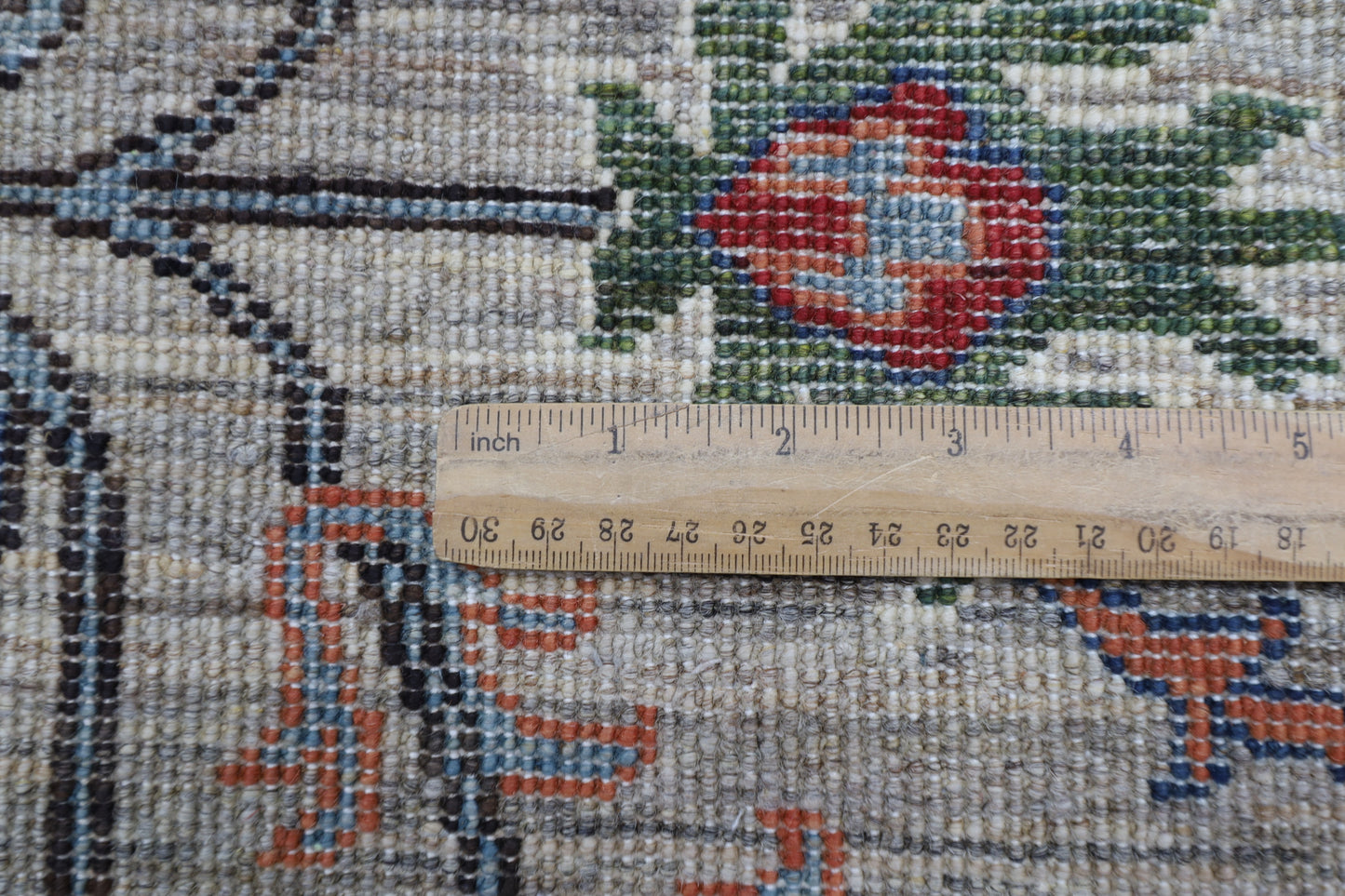 398 x 585 cm | Oriental Large Floral Gray Area Rug Afghan Hand Knotted Veg Dye Wool carpet