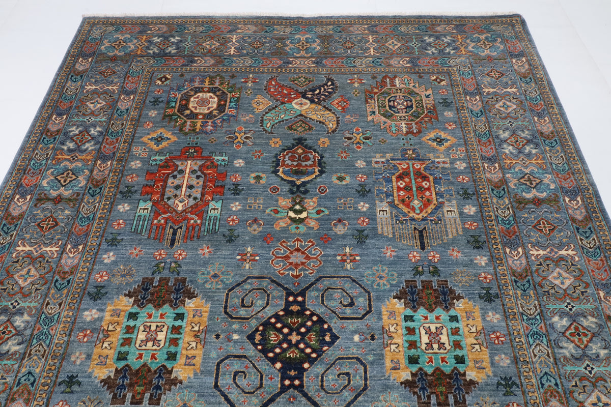 200 x 297 cm | Waziri  Design Hand Knotted Wool Afghan Carpet