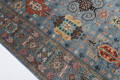 200 x 297 cm | Waziri  Design Hand Knotted Wool Afghan Carpet