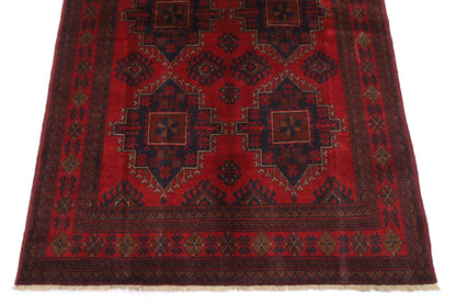 130 x 200 cm | Red Khal Mohammadi Afghan Tribal Hand Knotted Wool Carpet