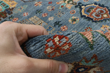 200 x 297 cm | Waziri  Design Hand Knotted Wool Afghan Carpet