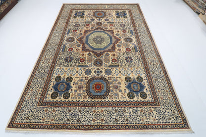 200 x 294 cm | Mamluk Design Hand Knotted Wool Afghan Carpet
