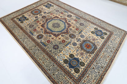 200 x 294 cm | Mamluk Design Hand Knotted Wool Afghan Carpet