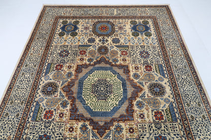 200 x 294 cm | Mamluk Design Hand Knotted Wool Afghan Carpet
