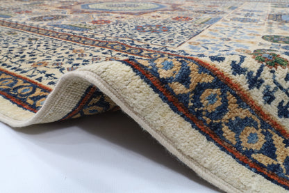 200 x 294 cm | Mamluk Design Hand Knotted Wool Afghan Carpet