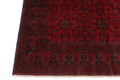 205 x 295 cm | Red Khal Mohammadi Afghan Tribal Hand Knotted Wool Carpet