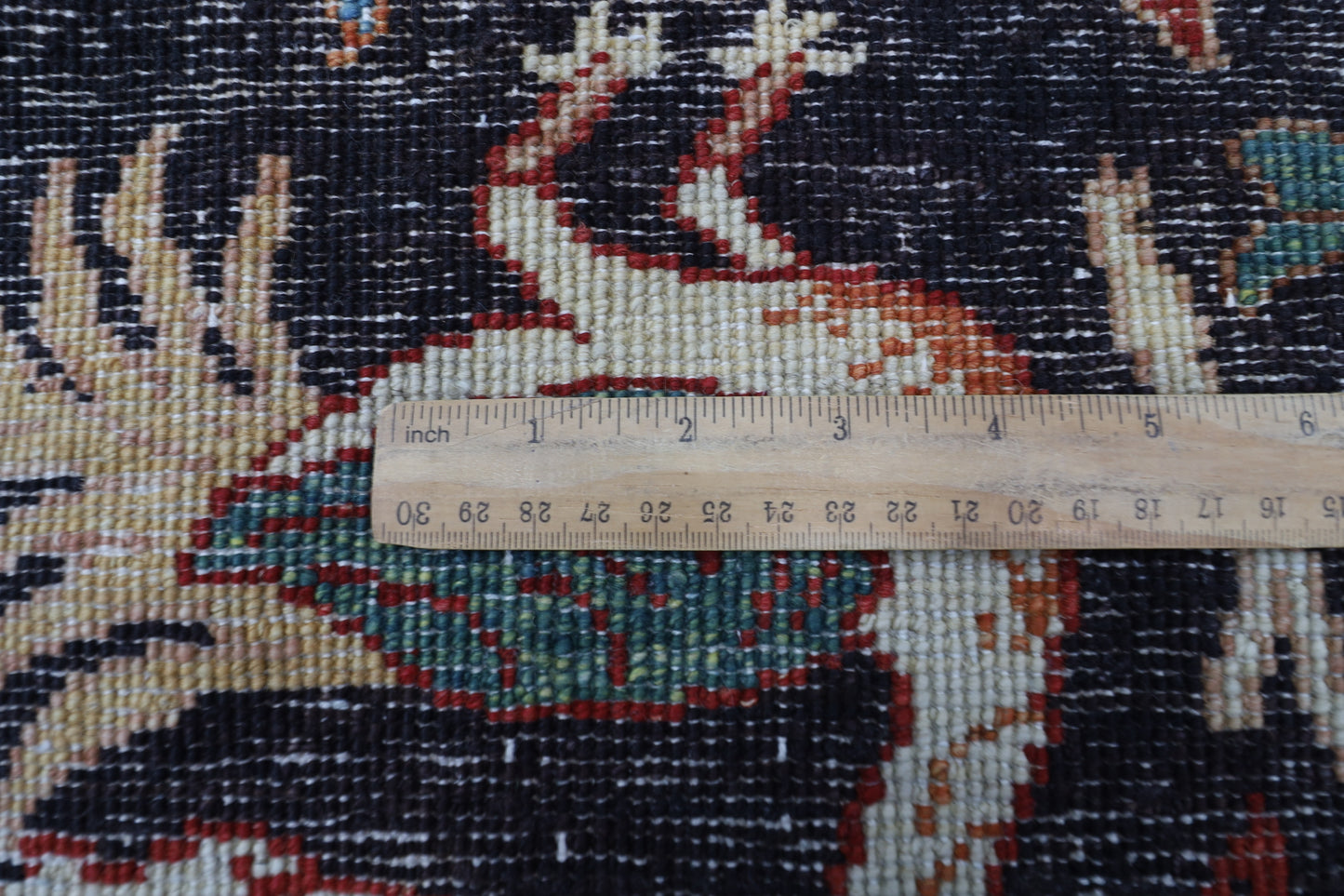 246 x 297 cm | Birds Black Traditional Area Rug Afghan Hand Knotted Veg Dye Wool carpet