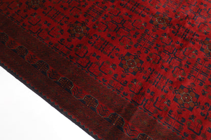205 x 295 cm | Red Khal Mohammadi Afghan Tribal Hand Knotted Wool Carpet