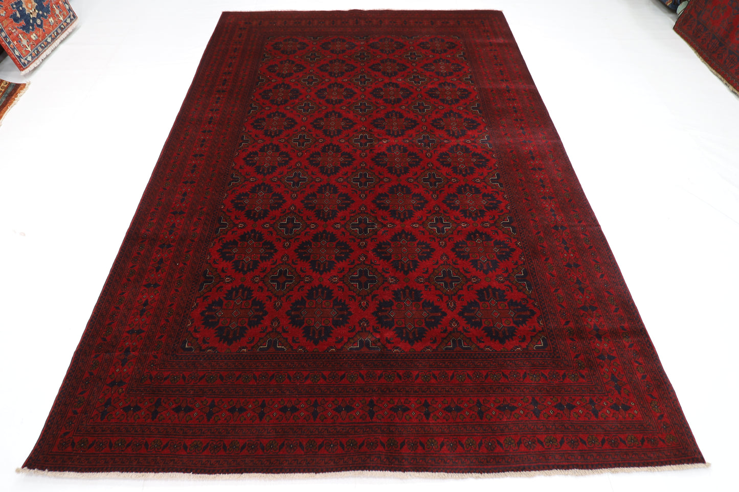 200 x 294 cm | Red Khal Mohammadi Afghan Tribal Hand Knotted Wool Carpet