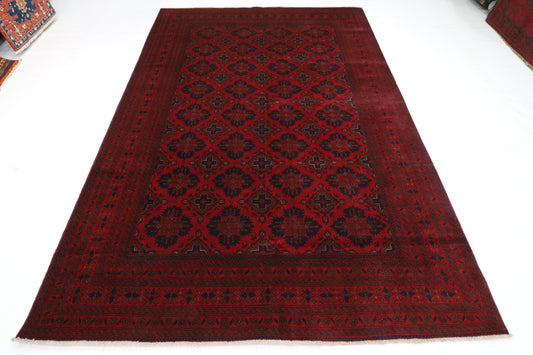 200 x 294 cm | Red Khal Mohammadi Afghan Tribal Hand Knotted Wool Carpet