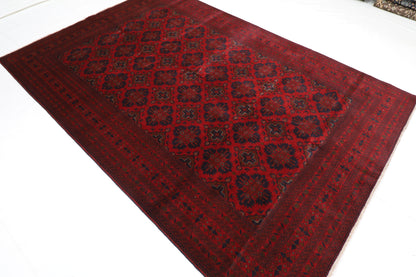 200 x 294 cm | Red Khal Mohammadi Afghan Tribal Hand Knotted Wool Carpet