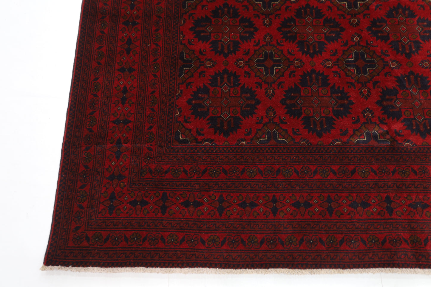 200 x 294 cm | Red Khal Mohammadi Afghan Tribal Hand Knotted Wool Carpet
