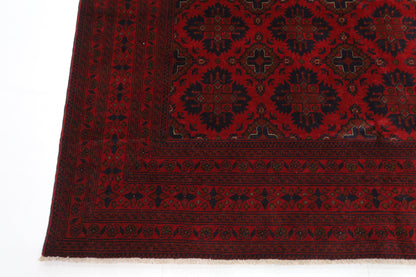 200 x 294 cm | Red Khal Mohammadi Afghan Tribal Hand Knotted Wool Carpet