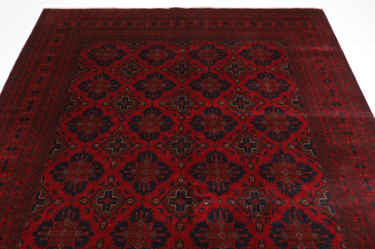 200 x 294 cm | Red Khal Mohammadi Afghan Tribal Hand Knotted Wool Carpet