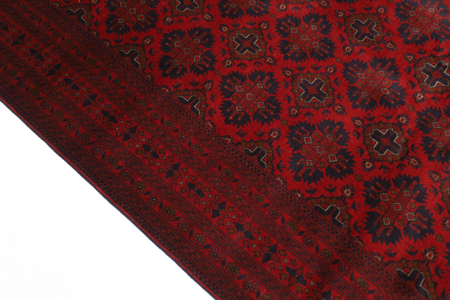200 x 294 cm | Red Khal Mohammadi Afghan Tribal Hand Knotted Wool Carpet