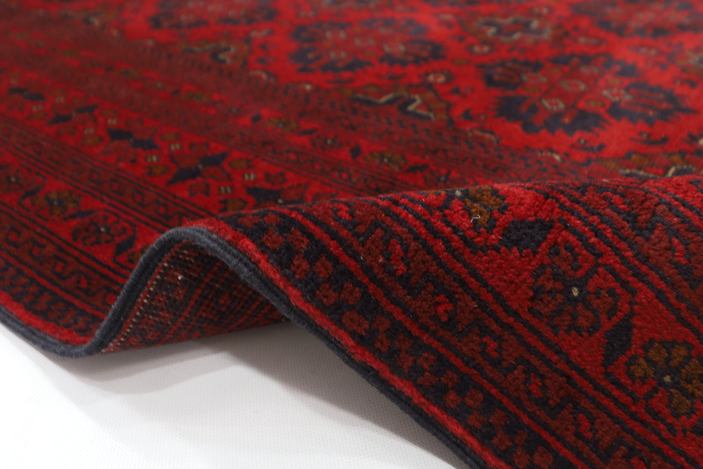 200 x 294 cm | Red Khal Mohammadi Afghan Tribal Hand Knotted Wool Carpet