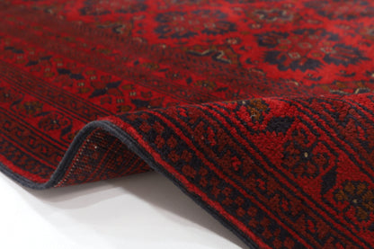 200 x 294 cm | Red Khal Mohammadi Afghan Tribal Hand Knotted Wool Carpet