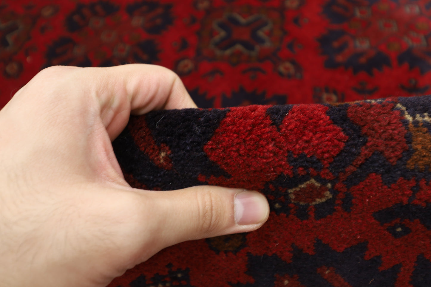 200 x 294 cm | Red Khal Mohammadi Afghan Tribal Hand Knotted Wool Carpet