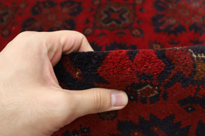 200 x 294 cm | Red Khal Mohammadi Afghan Tribal Hand Knotted Wool Carpet