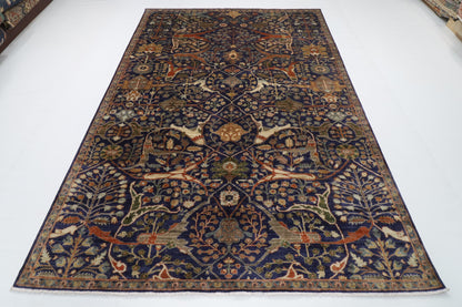 200 x 294 cm | Bidjar Blue Hand Knotted Wool Afghan Carpet