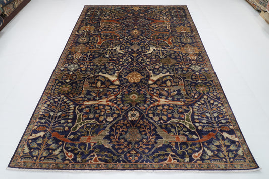 200 x 294 cm | Bidjar Blue Hand Knotted Wool Afghan Carpet