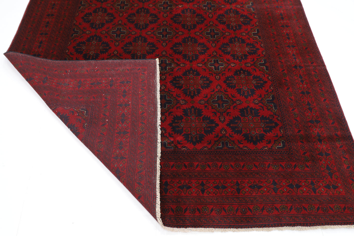 200 x 294 cm | Red Khal Mohammadi Afghan Tribal Hand Knotted Wool Carpet