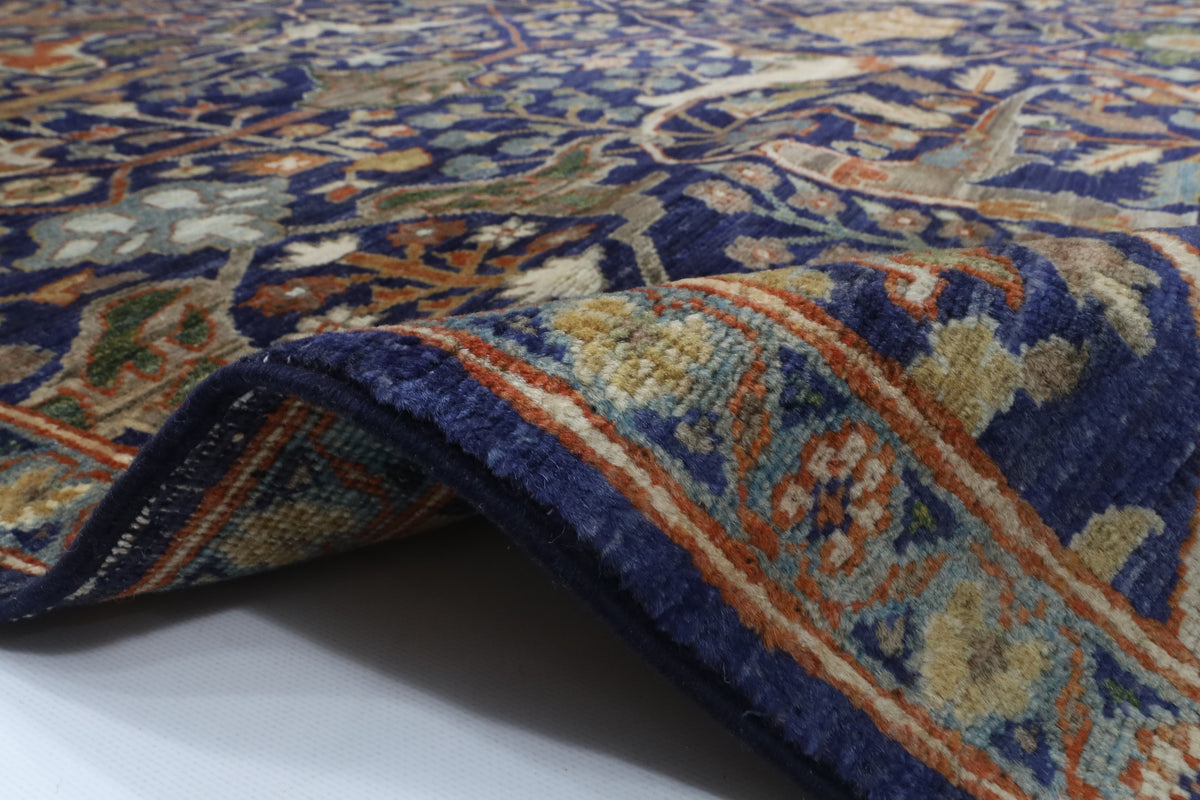 200 x 294 cm | Bidjar Blue Hand Knotted Wool Afghan Carpet